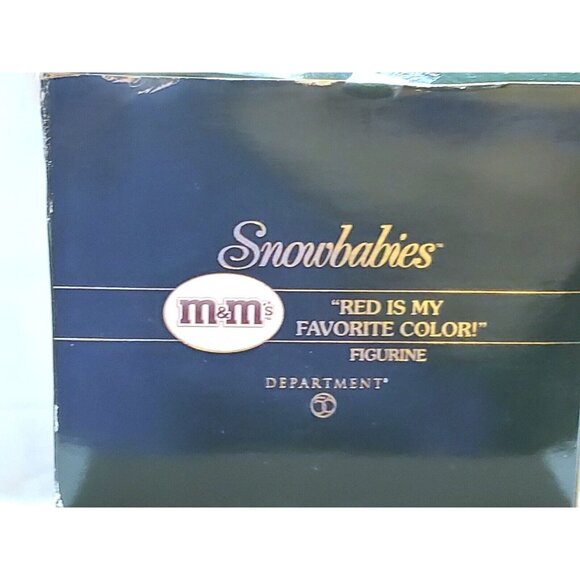 Dept 56 Snowbabies M&Ms RED IS MY FAVORITE COLOR Christmas winter figure F923771 - Picture 6 of 7